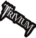 Официален лицензиран пач на Trivium с бяло бродирано лого върху черен фон