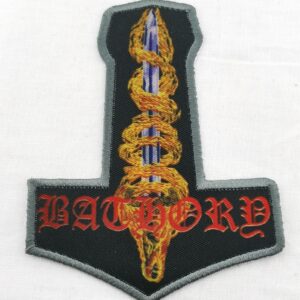 Рок нашивка Bathory Blood on Ice чукът на Тор
