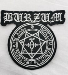 Метъл нашивка Burzum Sigillum везана черно-бяла