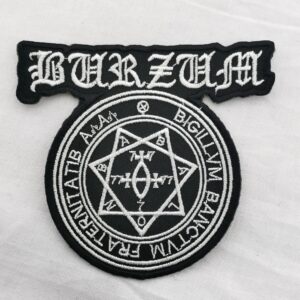Метъл нашивка Burzum Sigillum везана черно-бяла