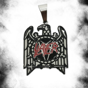Висулка Slayer от медицинска стомана с орел и червено лого