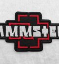 Метъл нашивка Rammstein Red & White Logo бродиран пач за дрехи