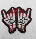 Рок нашивка Skeleton Rock Hands бродиран пач със скелетни ръце