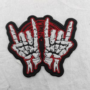 Рок нашивка Skeleton Rock Hands бродиран пач със скелетни ръце