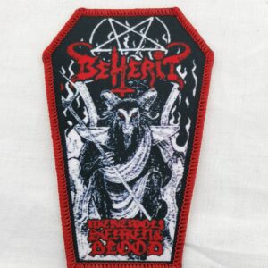 Бродирана метъл нашивка Beherit Werewolf Semen and Blood във форма на ковчег