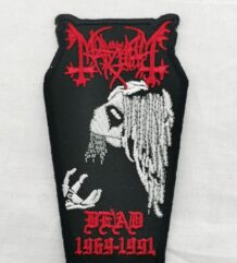 Метъл нашивка Mayhem Dead Tribute форма ковчег