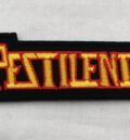 Метъл нашивка Pestilence Logo жълто и червено