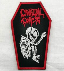 Метъл нашивка Cannibal Corpse Coffin Skeleton форма ковчег