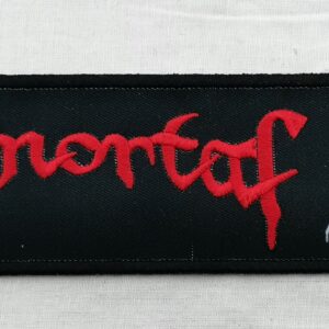 Метъл нашивка Immortal бродирано лого в червено и черно