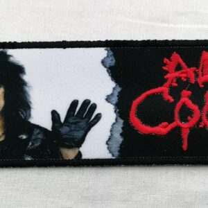 Рок нашивка Alice Cooper Portrait червена бродерия и снимка
