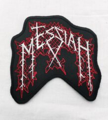 Метъл нашивка Messiah Logo червена бродерия