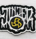 Метъл нашивка Jinjer Logo Embroidery бяло и жълто