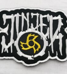Метъл нашивка Jinjer Logo Embroidery бяло и жълто