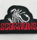 Нашивка Scorpions Logo с бял скорпион и червен надпис