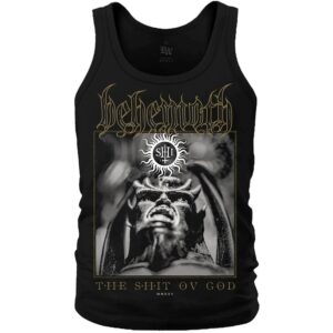 Мъжки потник Behemoth The Shit ov God предна част с демонско лице и лога