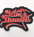 метъл нашивка King Diamond Logo бродирана червено и бяло
