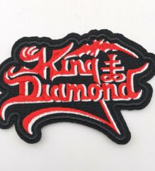 метъл нашивка King Diamond Logo бродирана червено и бяло