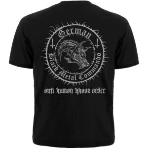 Черна мъжка тениска с щампа Nargaroth "Black Metal ist Krieg" - Hover Image