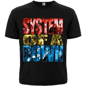 system of a down черна метал тениска с щампа
