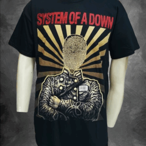 Черна тениска System Of A Down Fingerprint Soldier