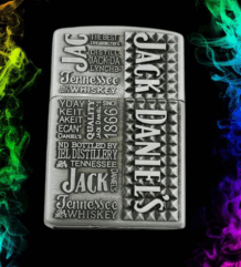 Метална газова запалка Jack Daniel's с релефно лого
