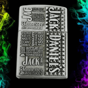 Метална газова запалка Jack Daniel's с релефно лого