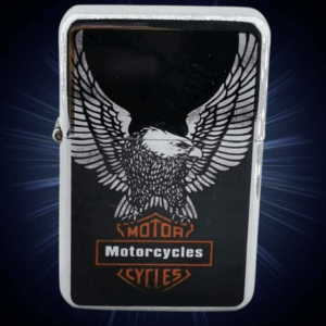 Метална бензинова запалка Harley-Davidson с орел и мотоциклети