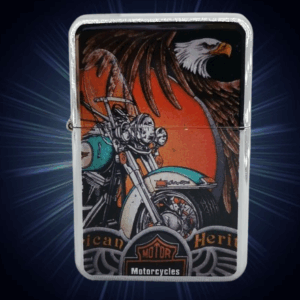 Колекционерска бензинова запалка Harley-Davidson с мотоциклет