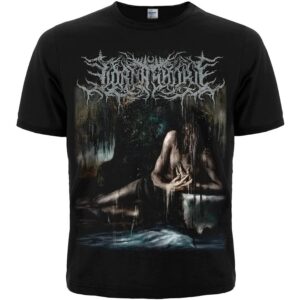 Черна метъл тениска Lorna Shore с масивна графика и лого
