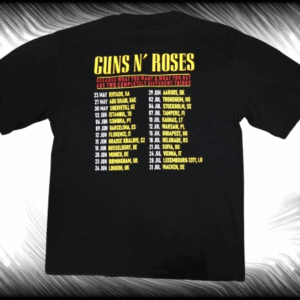 Oversize рок тениска Guns N' Roses "Appetite for Destruction" с турне на гърба - Hover Image