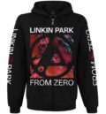 Мъжки черен суичер с цип Linkin Park From Zero предна част с лого и графични ръкави