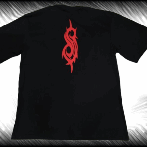 Oversize метъл тениска Slipknot с двустранен принт и червено лого - Hover Image