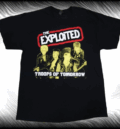 Черна тениска с класическа пънк щампа на групата The Exploited от албума "Troops Of Tomorrow".
