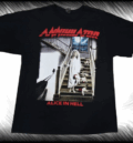 Черна тениска с обложката на албума "Alice in Hell" на Annihilator