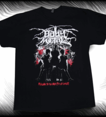 Черна тениска с логото и групата Babymetal, с надпис "Welcome to The Mosh Pit of Chaos