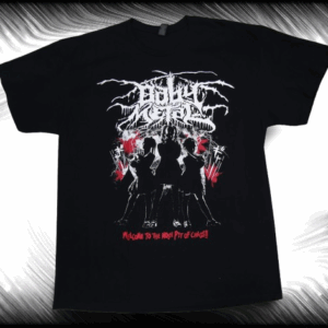 Черна тениска с логото и групата Babymetal, с надпис "Welcome to The Mosh Pit of Chaos
