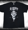 Черна тениска с портрет на Леми от Motorhead