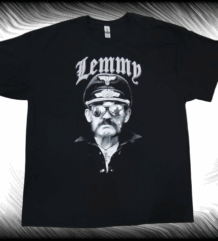 Черна тениска с портрет на Леми от Motorhead