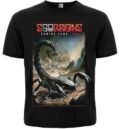 Черна метъл тениска Scorpions Coming Home Live с голям скорпион и лого на бандата