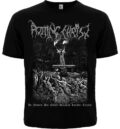 Предна част на блек метъл тениска Rotting Christ с ритуална сцена и лого