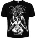черна блек метъл тениска Darkthrone с изображение на Бафомет