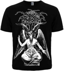 черна блек метъл тениска Darkthrone с изображение на Бафомет