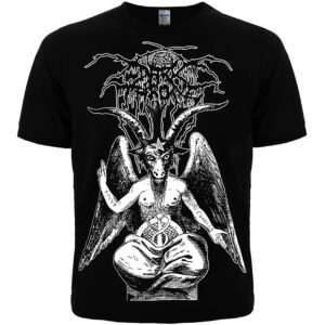 черна блек метъл тениска Darkthrone с изображение на Бафомет