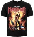 Предна част на черна метъл тениска Manowar Kings of Metal